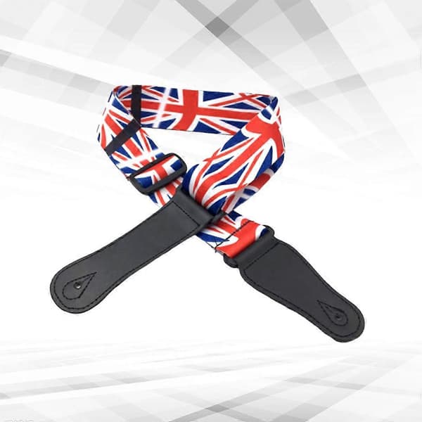 1 st Unik Gitarrrem Union Flag Axelrem Elektrisk Basrem Justerbar Gitarrslinga för Män Kvinnor