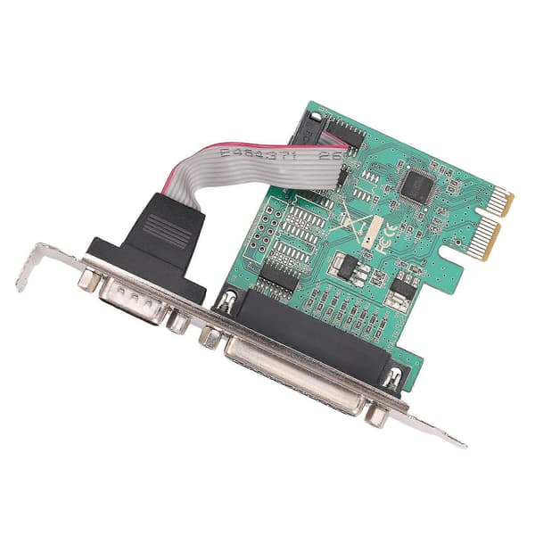 Rs232 -232 Seriel Port Com & Db25 Printer Parallel Port Til Pci-e Pci Express Kort Adapter Konverter