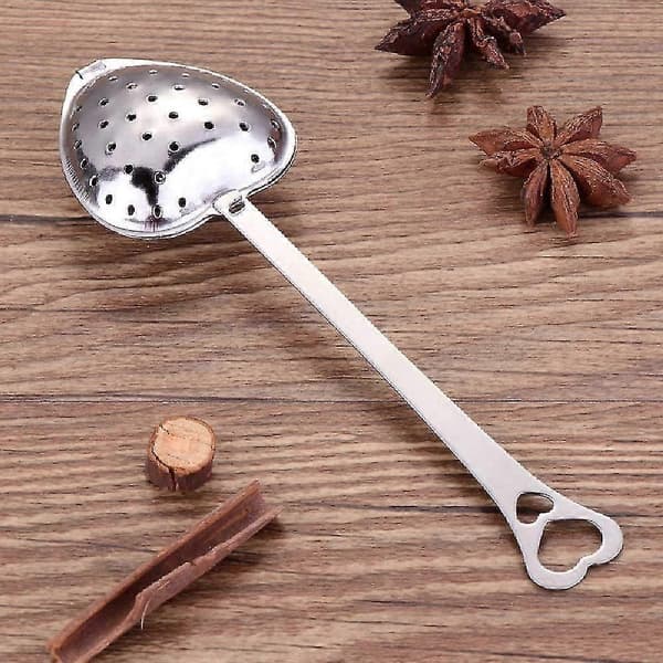 10 stk. hjerteformet te-infuser - rustfrit stål
