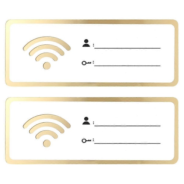 2 stk. Akryl Wifi Skilt WiFi Adgangskode Skilt Akryl Wifi Adgangskode Skilt Wifi Skilt Tavle