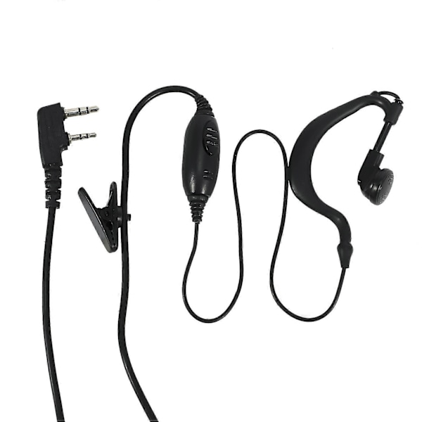 Sikkerhets ørekrok headset ørepropp for radio svart