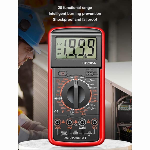Digitalt Multimeter Elektrisk Spenningstester Sett Høy Nøyaktighet Multifunksjonelt Multi Meter