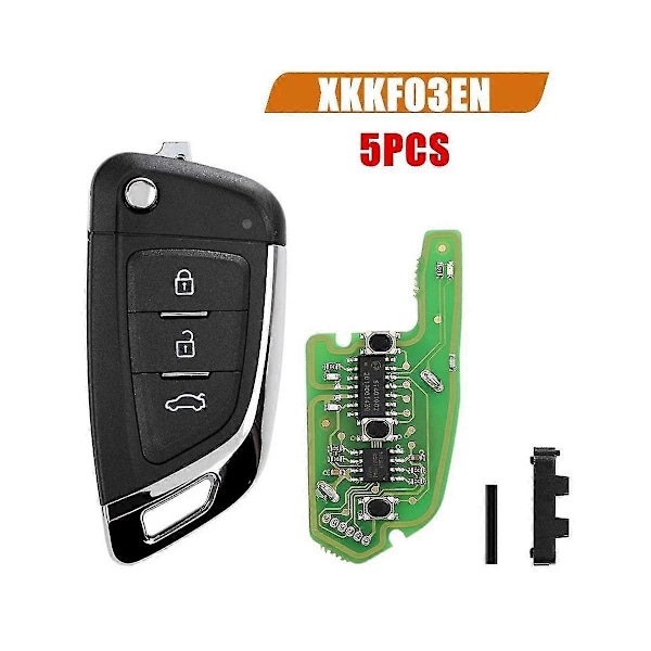 For Xkkf03en Universal Trådfjernkontroll Nøkkel Flip 3 Knapper For Stil For Vvdi Nøkkelverktøy 5 stk/lot