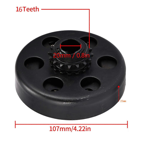 20mm Keskipakokytkin 16 Hammasta 16T Raskaan Käytön Kytkin 219 Ketjulle 6.5HP Moottorille Minipyörät Gokartit