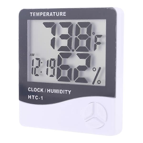 Mini Digital LCD Temperatur Fugtighedsmåler Ur Indendørs Hygrometer Termometer