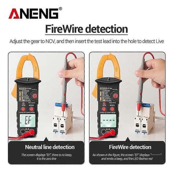 Aneng St184 Digitaalinen Yleismittari Virtapihtimittari True 6000 Laskee Ammattimaiset Mittaustesterit Ac/dc Vo
