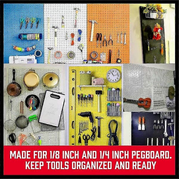 165 Delers Pegboard Kroker, Pegboard Tilbehør, Pegboard Kroker