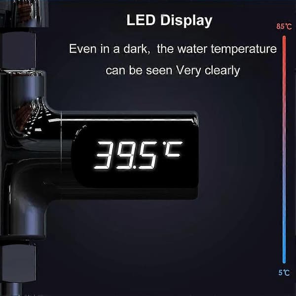 LED Display Hjem Vann Dusj Termometer Temperaturmåler