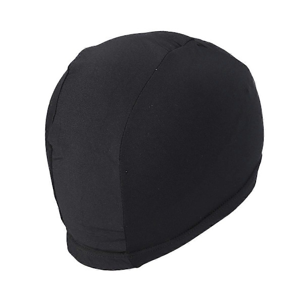 Adult Swim Polyester Tyg Badmössa för Män och Kvinnor Simhattar för Vattensporter (Svart)
