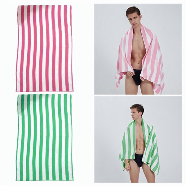 Superfin Fiber Strandhåndklæde Super Blødt Hurtigtørrende Meget Absorberende Sandfrit Oversized Strandhåndklæde til Voksne