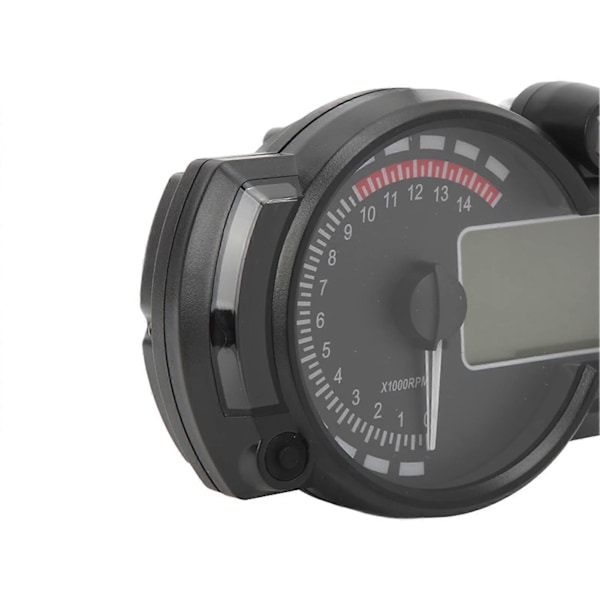 Motorcykel Hastighetsmätare Vägmätare 15000 R/min LCD-Display Justerbar Universal för 12V Bilar Husbilar