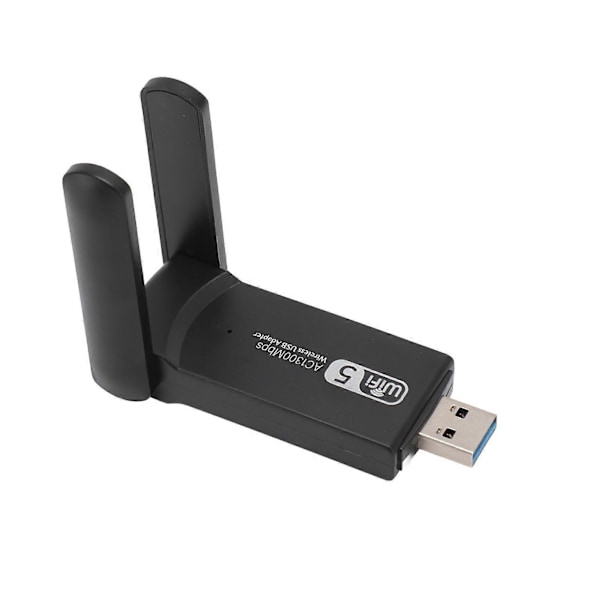 USB3.0 WiFi-adapter 2,4 GHz 5 GHz Dobbel 5Dbi Antenne WiFi Dobbelbåndsnettverksadapter for Windows 11 10 for OS X for Linux