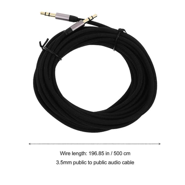 Mann til Mann Lydkabel 3.5mm Nylon Stereo Kabel Aux-kabel for Hodetelefoner