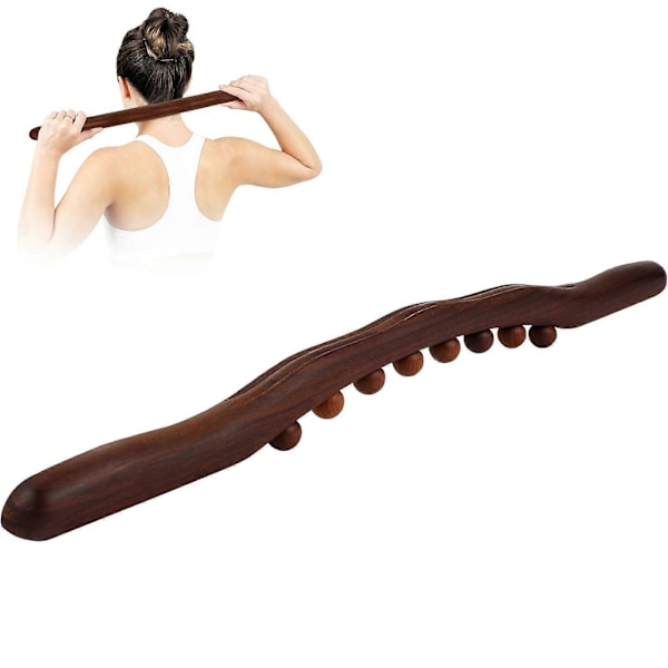 1 st Kroppsterapi Massage Skrapsticka Trä Massagepinne Muskelavslappning Vävnadslindringssticka