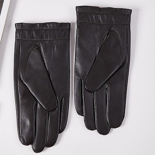 Evago Äkta Getläderhandskar För Män - Herrhandskar Varma Plushed Fodrade Vinter Touchscreen Svart Och Brun BROWN M