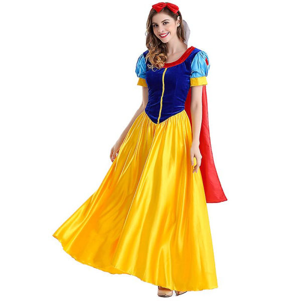 Flera Vit Snö Prinsessan För Kvinna Kostym Klassisk Saga Spooktacular Cosplay Fancy Festklänning Karneval Halloween L
