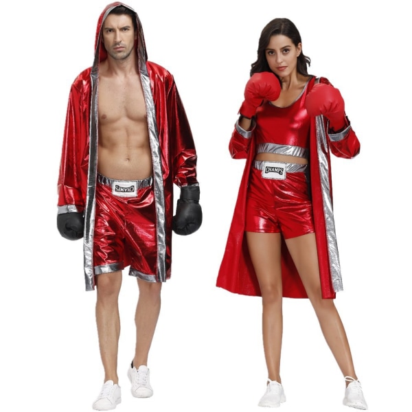 Boxningsuniformer för män och kvinnor, kampuniformer, Muay Thai Sanda kampuniformer, kappor, cosplaydräkter woman M