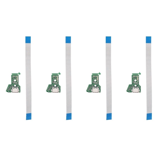 4x Til Ps4 Controller -usb Opladningsstik Kredsløbskort -040 12-pin Kabelport