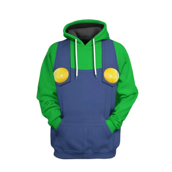 2023 Ny Super Mario Bros. Toad Character COSPLAY Mode 3D Sweatshirt Hoodie style 6 Kids - XS
