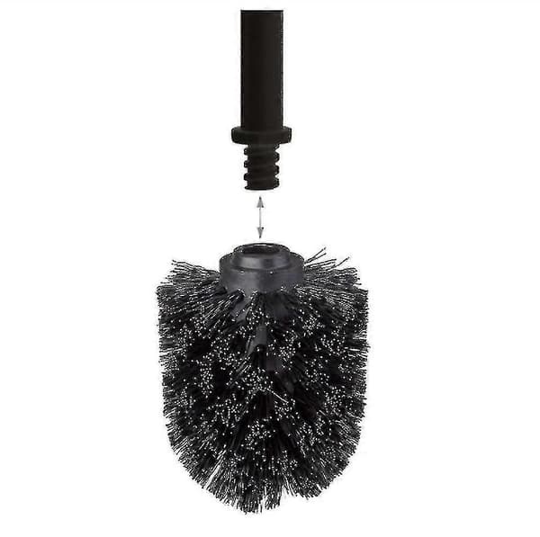 6 stk. Toalettbørste Erstatningshode Hvite Erstatningsbørster Diameter 8cm black 6pcs