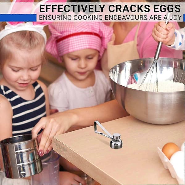 1 stk. Eggknekkerverktøy i rustfritt stål - Eggknekker Kutter Eggeåpner Topper Kutter Eggknekker Topper Eggkutter Rustfritt Stål Kjøkken Eggetopper