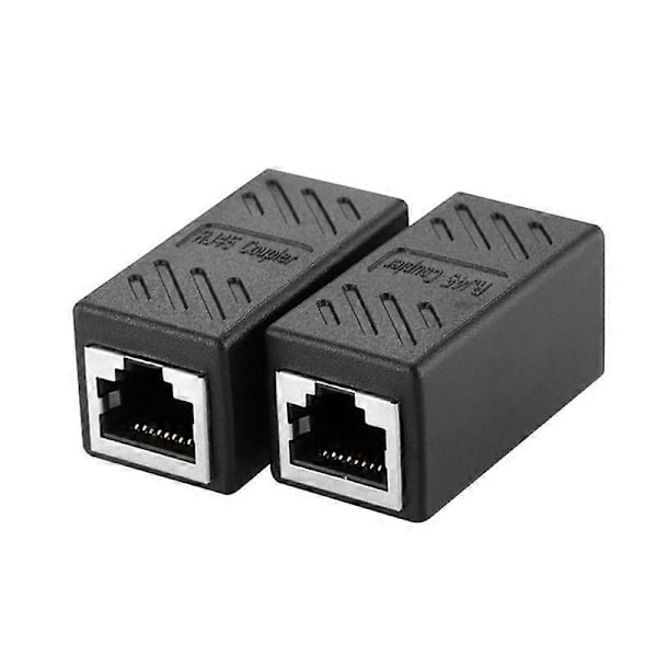 2 kpl RJ45 Naarasliitin Cat5/Cat6 LAN Ethernet-kaapelin jatkoadapteri