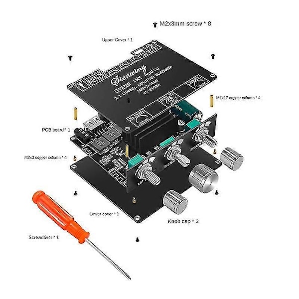-e100h 2.1 Kanavainen Bluetooth Äänivahvistinlevy Moduuli Korkea Ja Matala Ääni