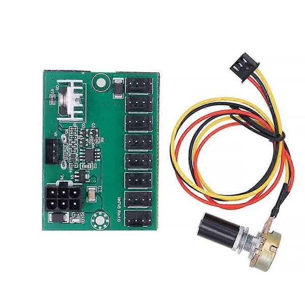 DC12V Datorchassi Miner Fläkthastighetskontrollmodul 8-kanals Fläkthubb PWM Högeffekts Våldsam Fläkt