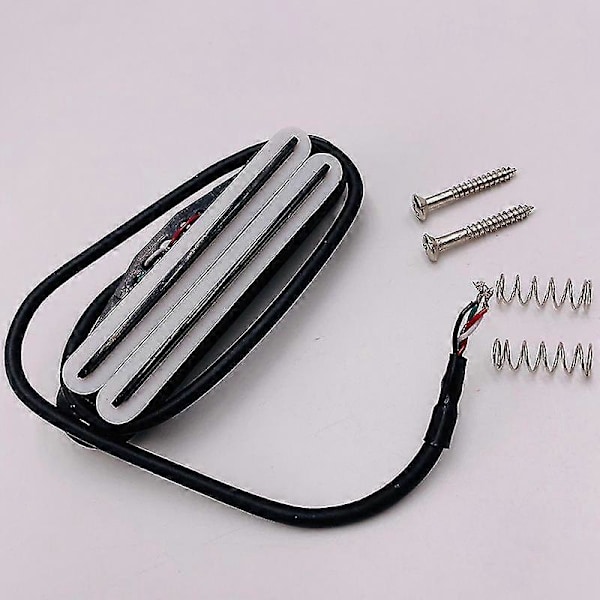 Hot Rail Pickups Dubbelspår 11k Alnico5 Gitarrpickup Passar Strat Squier Tele Elgitarr, Vit