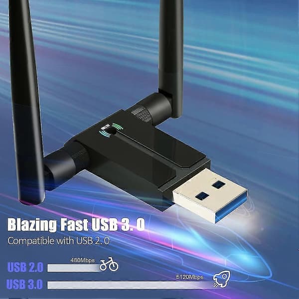 1300mbps Wifi Le Dual Usb Wifi Adapter For Stasjonær PC, Usb 3.0 PC Wifi Adapter For /10/8/7