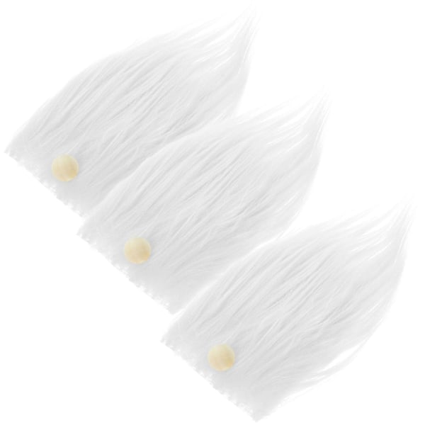 3 Set Tomteskägg Tillbehör Handgjorda Tomte Skägg Förklippta Tomteskägg Fusk Skägg