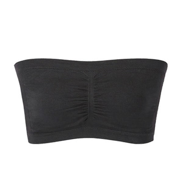 Dame Pluss Størrelse Tube Topp BH Stroppeløs Bandeau Passer De Fleste Stretch (s-6xl) 100% Ny 57% Avslag Pris Black 6XL