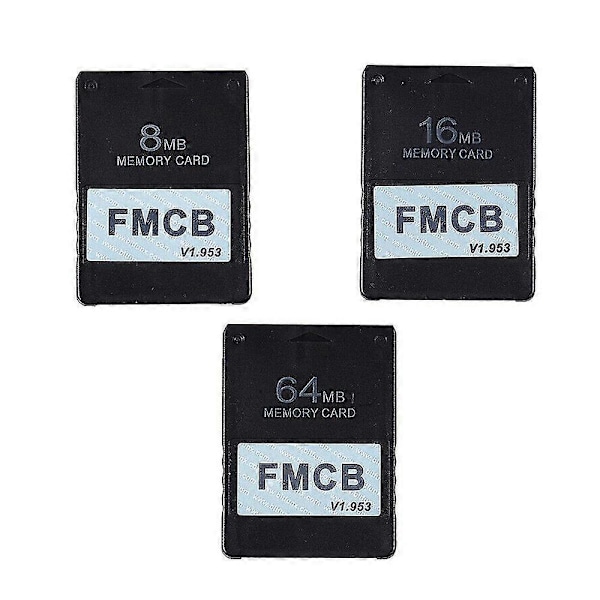 5 st/lot Fmcb Free Mcboot-kort För Ps2 För Playstation2 Minneskort V1.953 Opl Boot, 64mb