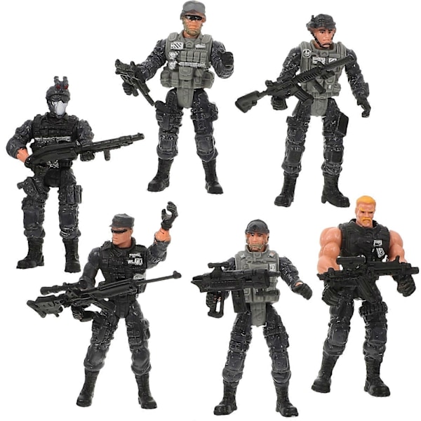 6 st Simulation Soldat Leksak Pedagogisk Leksak Vapen Leksak Modell Scen Leksaker