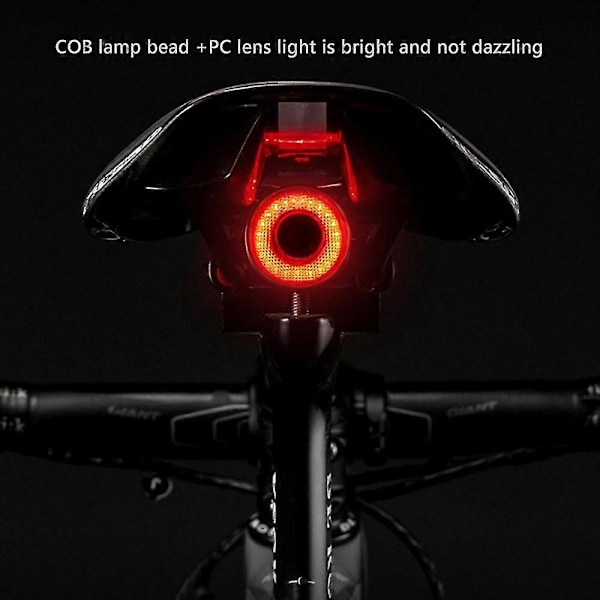 Cykel Q5 Baglygte Intelligent Sensor Bremse Lys Udstyr Nat Baglygte