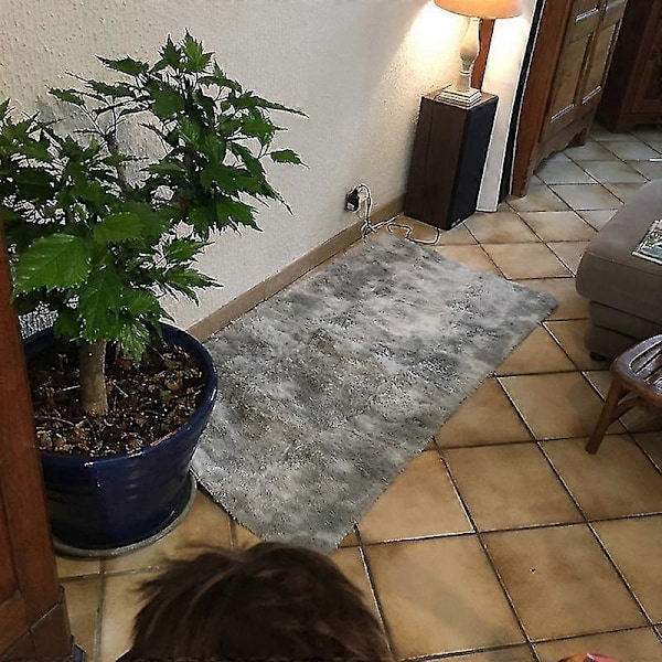 Tie-dye Gradient Färgad Matta Sovrum Vardagsrum Kaffebord Matta Långhårig Tvättad Golvmatta