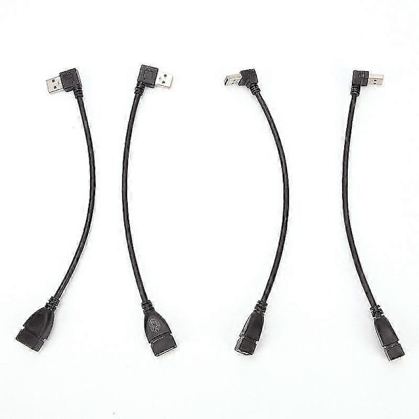 Usb 3.0 Vinkel 90 Graders Forlængerkabel Han til Hun Adapterledning Data Ned