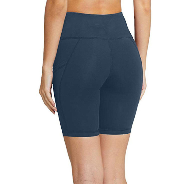 Tflycq Treningsleggings for kvinner Fitness Sport Løpebukser med lommer Yogabukser Blue M