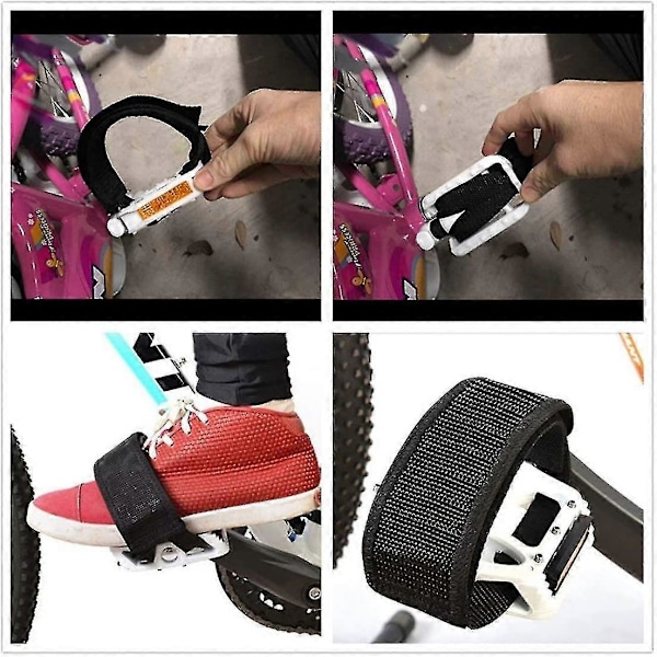 Par Cykel Pedal Stropper Pedal Tåclips Stropper Tape Til Fixed Gear Cykel