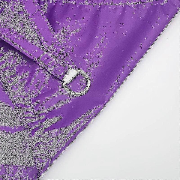 Vandtæt solsejl til gårdhave, højre trekant solsejl baldakin UV-blok swimmingpool baldakin Purple 3*3*4.3m