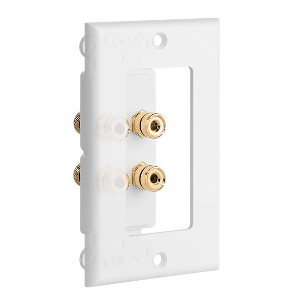 2x 4-polet høyttalerveggplate Hjemmekino veggplate Lydpanel for 2 høyttalere