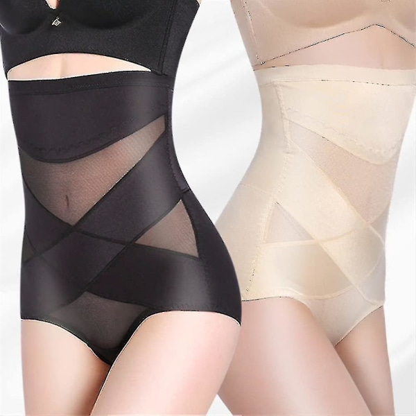 Tflycq Högmidjade Kompressionsformande Trosor Slimmande Korsett Mage Skulpterande Byxor Shapewear Black 2XL