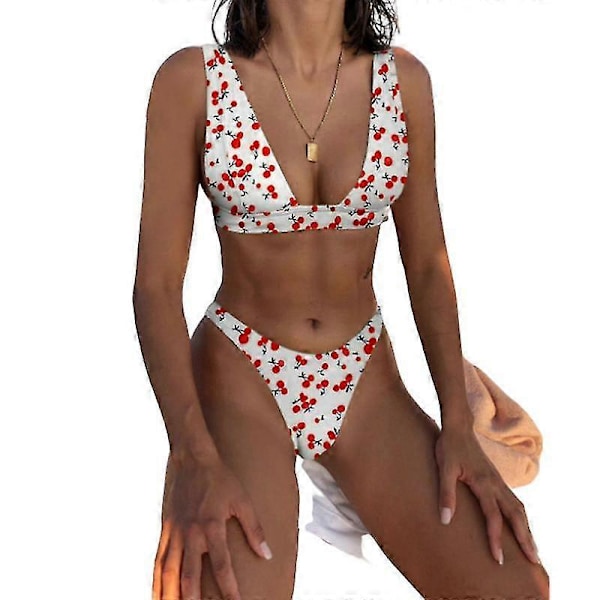 Mimigo Dame Lavtaljet Bikini Badedragt Push Up Halter Todelt Badedragt COLOR 6 M