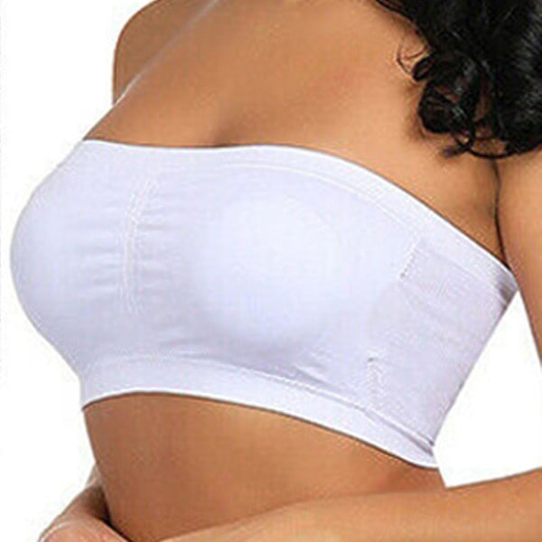 Dame Pluss Størrelse Tube Topp BH Stroppeløs Bandeau Passer De Fleste Stretch (s-6xl) 100% Ny 57% Avslag Pris khaki 3XL