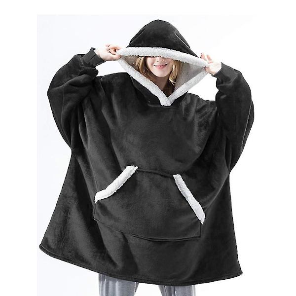 Ylisuuret hupparit naisille, talvihupparit, fleece, jättimäinen TV-peitto hihoilla, puseromallinen ylisuuri naisten huppari style 2