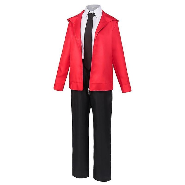 Chainsaw Man Pava Röd Blå Set Cosplay Kostym Outfit red L