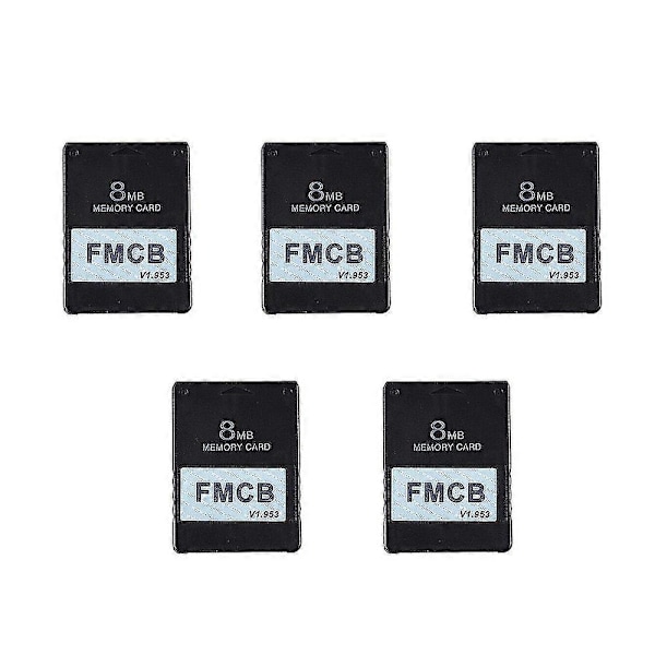 5 kpl/erä Fmcb Free Mcboot -kortti Ps2:lle Playstation2-muistikortti V1.953 Opl Boot, 8 Mt