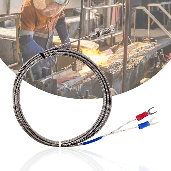2/3/4/5m K Typ Termoelement Metrisk M6 Skruv Probe Temperatursensor Mätare
