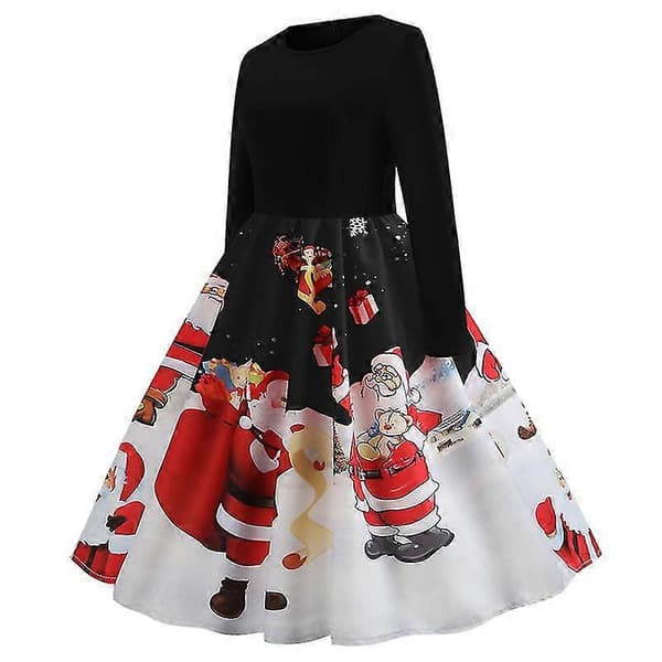 Dame Jule Retro Midi Kjole Black M