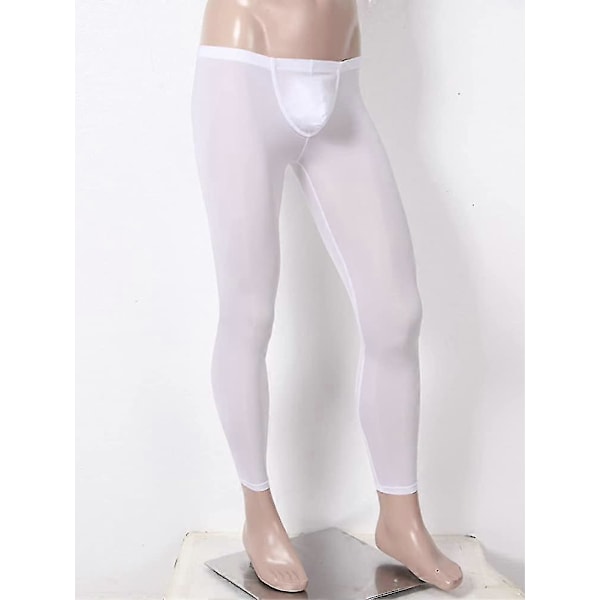 Herr Släta Låg Rise Bulge Pouch Byxor Underkläder Tights Fitness Sovkläder Gåva